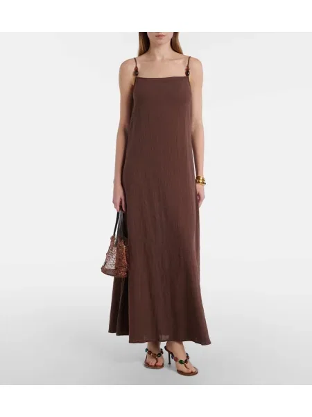 Rochie maxi Staud de costum maro