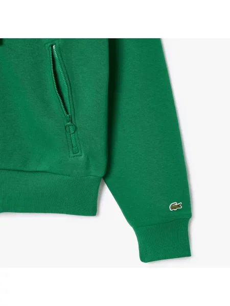 Lacoste Bluza Dresowa Z Zamkiem Błyskawicznym Z Bawełny zielona