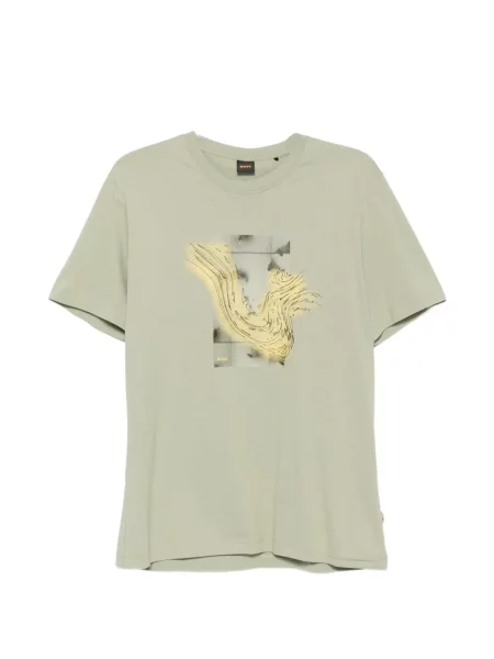 Tricou Boss cu imagine verde