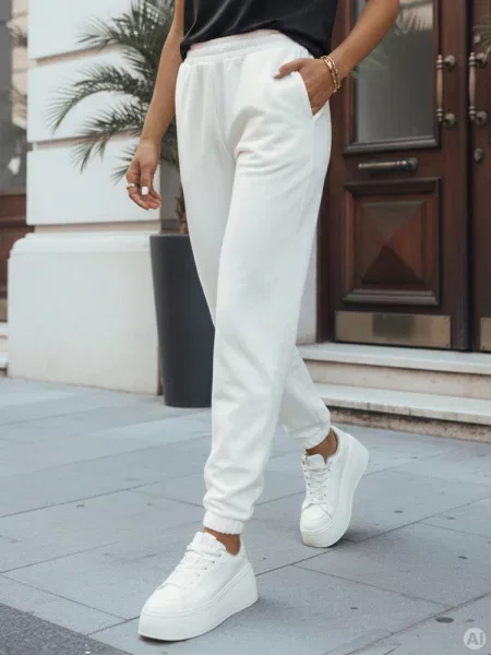 Spodnie dresowe SWAN ecru Dstreet