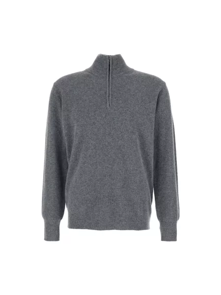 Krótki sweter Roberto Collina wełniany szary