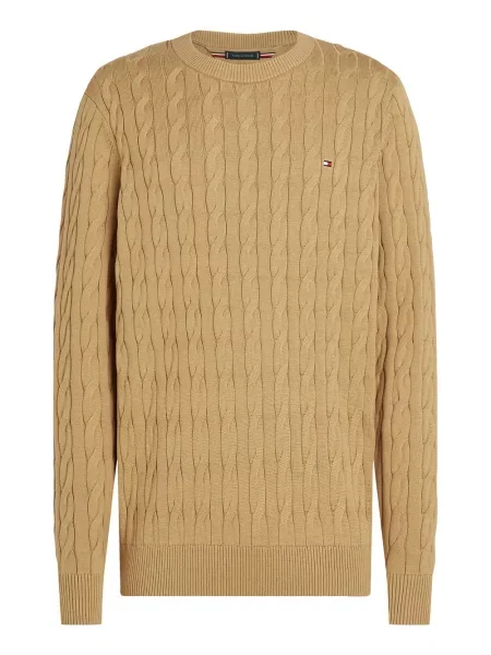 Tommy Hilfiger Sweter Beżowy brązowy