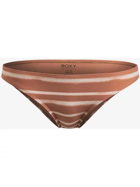 Majtki bikini Roxy Printed Beach Classics Moderate beżowo-białe XS białe