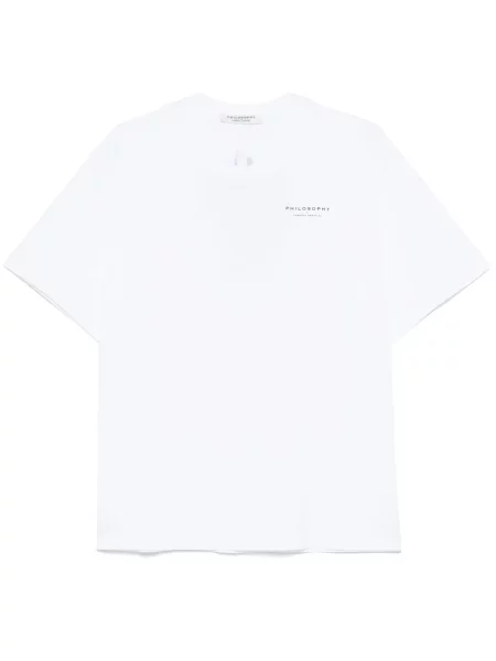 Tricou Philosophy Di Lorenzo Serafini cu imagine alb