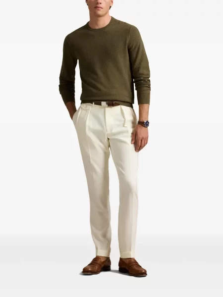 Siuvinėtos zomšinės pledinės maudymosi kelnaitės Polo Ralph Lauren mėlyna