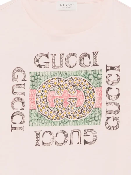 Koszulka dziecięca Gucci różowa