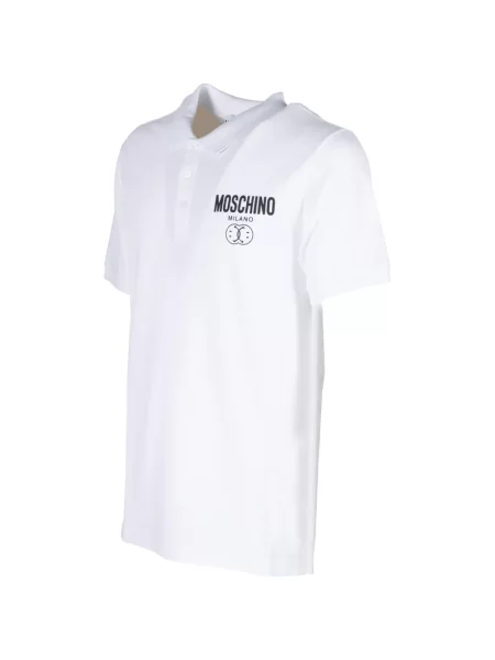 Tricou polo Moschino alb