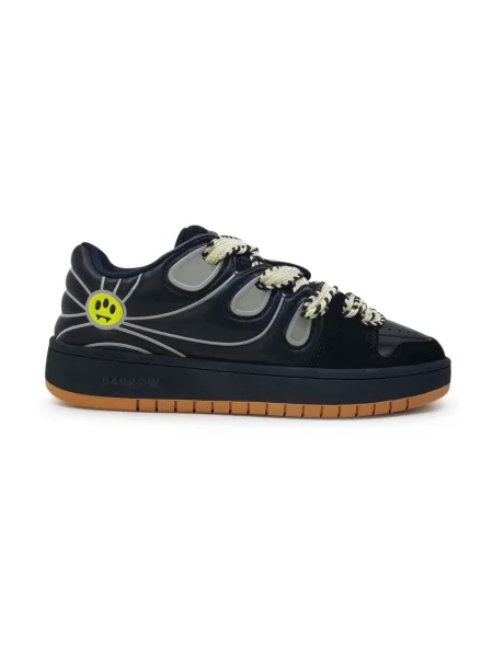 Sneakersy Barrow skórzane czarne