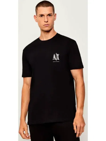 ARMANI EXCHANGE Tricou / alb negru