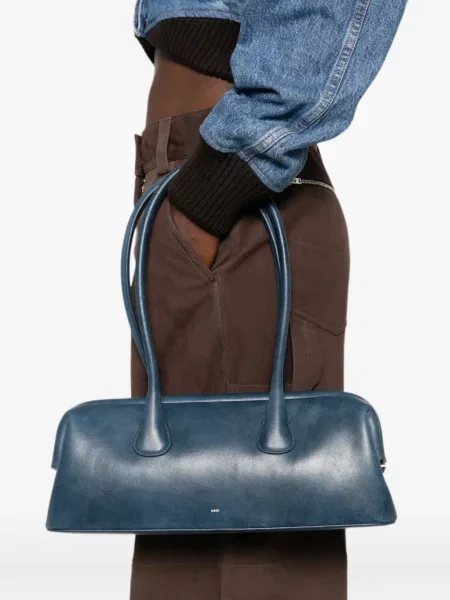 Kožna shopper torbica Osoi plava