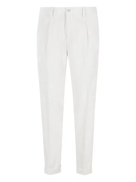 Pantaloni Briglia 1949 de catifea cord alb