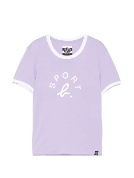 Koszulka Sport B. By Agnès B. z autografem fioletowa