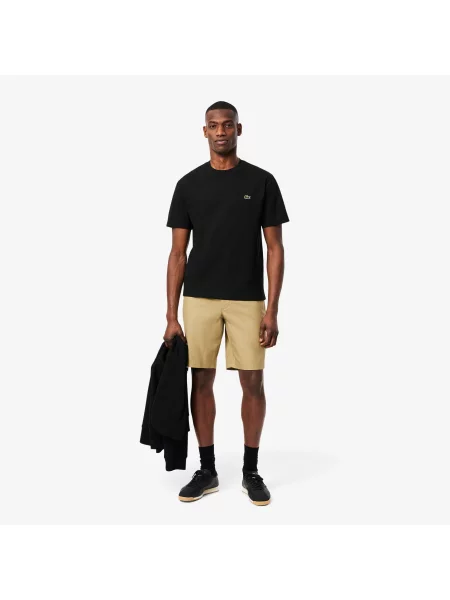 Lacoste Bermudy Gabardynowe Regular Fit beżowy