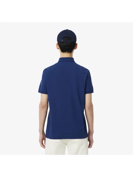 Lacoste Koszulka Polo Smart Paris Z Elastycznej Bawełny granatowa