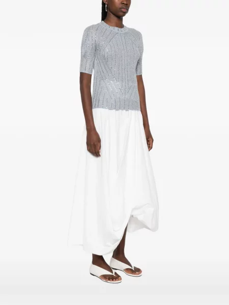 Tricou Ermanno Scervino ajurat albastru