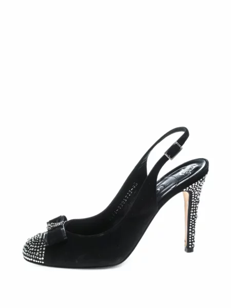Pantofi cu toc Gina slingback negru
