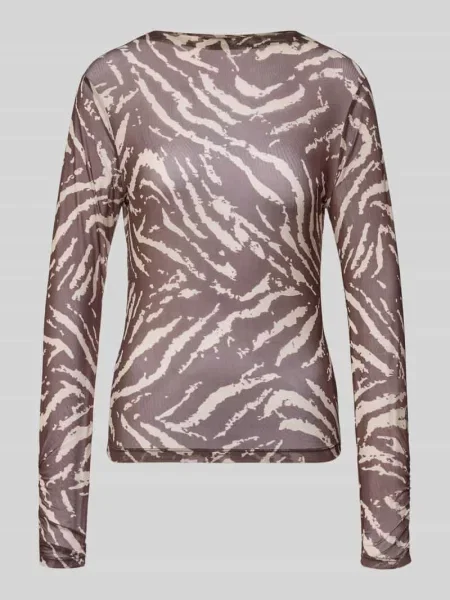 Longsleeve o półprzezroczystym designie w kroju slim fit Comma