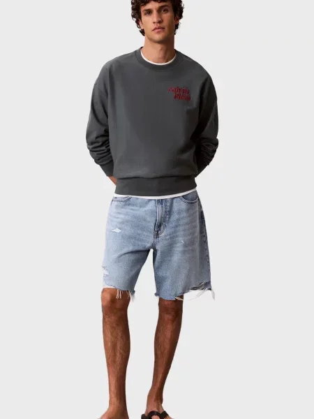 Махровый свитшот Calvin Klein Jeans серый
