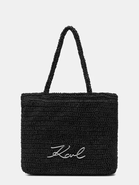 Ročna torba KARL LAGERFELD črna