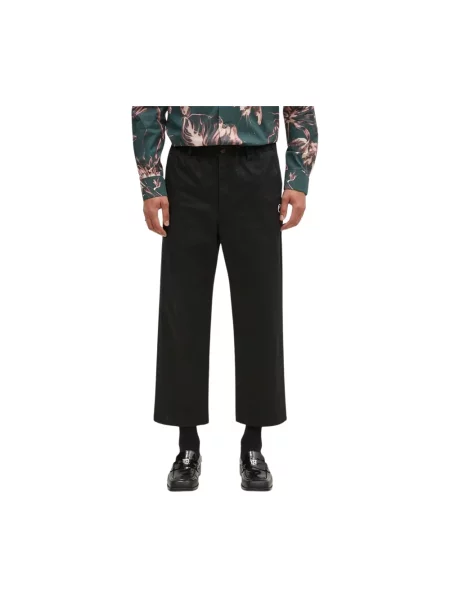 A Bathing Ape spodnie One Point Relaxed Fit Chino proste czarny