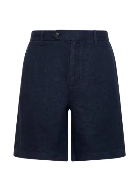 Pantaloni scurți Mc2 Saint Barth cu model herringbone albastru