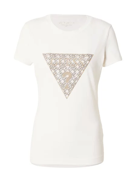 GUESS Tricou crem / șamoa