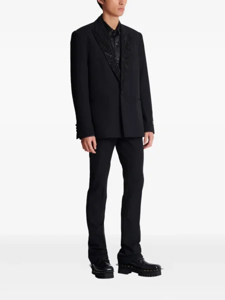 Sacou Balmain cu mărgele negru