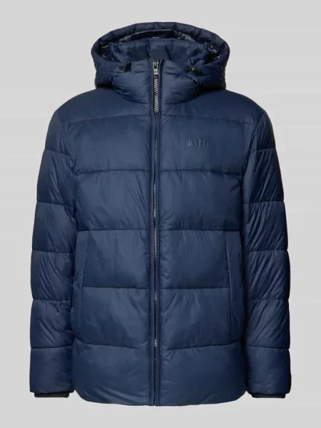 Kurtka pikowana o kroju regular fit z kapturem model ‘CIKORO’ Boss granatowa