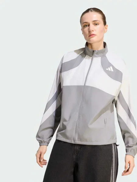 Вітровка adidas adizero комбінований верх сірий