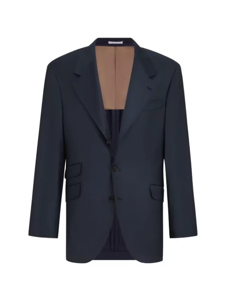 Sacou Brunello Cucinelli de lână albastru