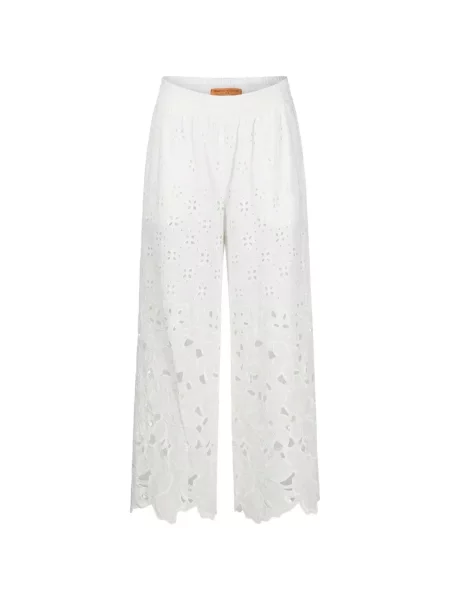 Pantaloni Ermanno Scervino ajurate alb