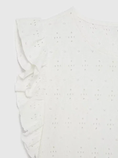 Bluza Moodo s volanima bijela
