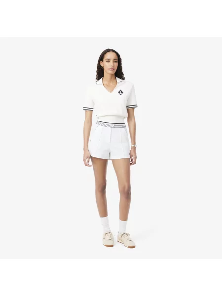 Lacoste Organiczne Szorty białe