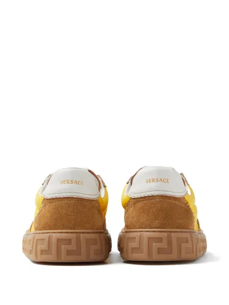 Sneakerși Versace din piele de căprioară maro
