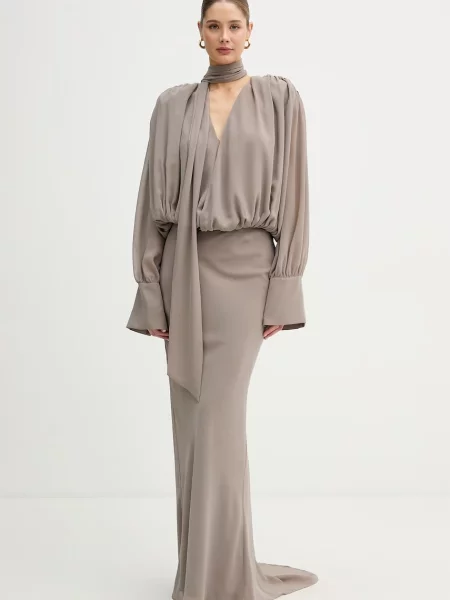 Rotate sukienka beżowa