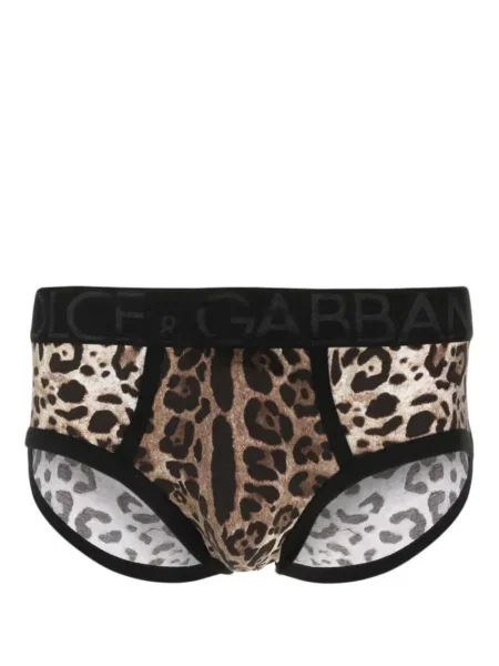 Boxeri Dolce & Gabbana cu imagine cu model leopard maro