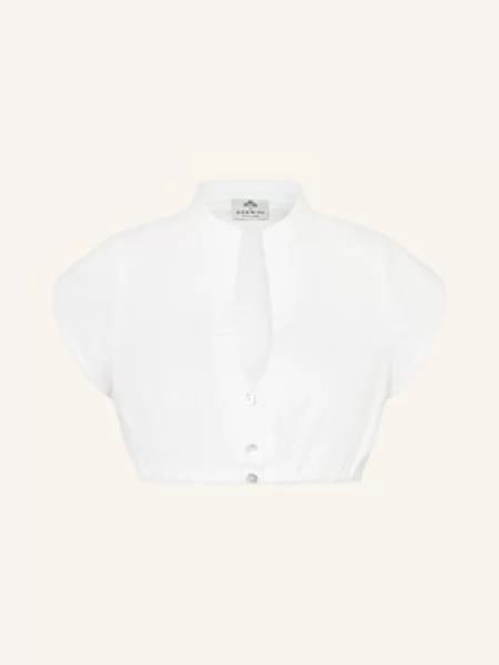 Berwin & Wolff Bluzka Bawarska Z Dodatkiem Lnu weiss biała