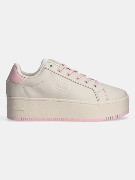 Superge Tommy Jeans Tjw Flatform Ess Roza bež