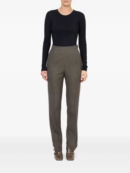 Pantaloni Mm6 Maison Margiela de lână maro