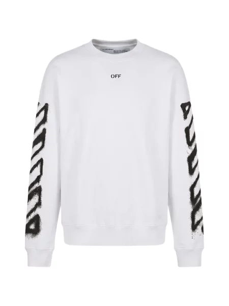 Hanorac Off-white cu imagine alb