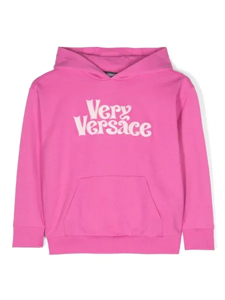 Bluza z kapturem dziecięca Versace różowa