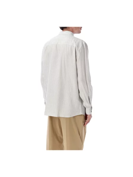 Koszula Saint Laurent w paski biała