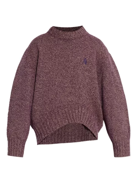 Haftowany sweter The Attico fioletowy