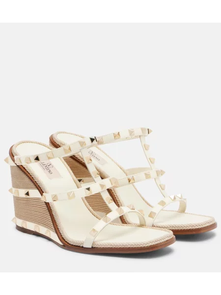 Espadrile Valentino Garavani din piele alb