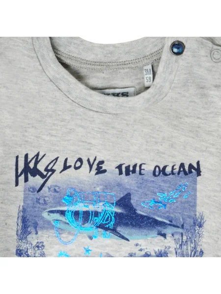 Tricou copii Ikks gri