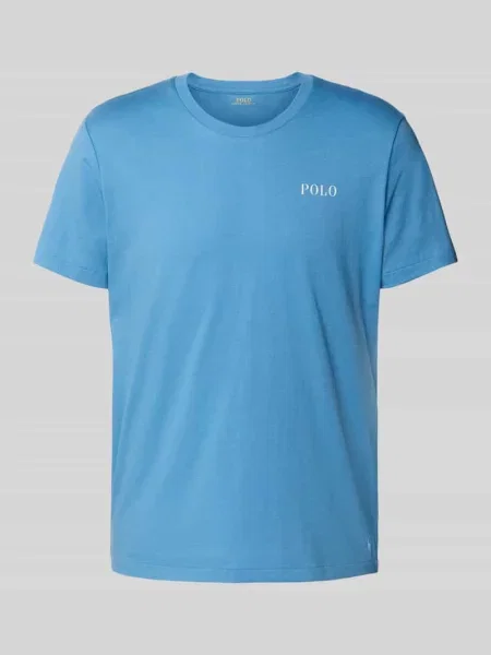 T-shirt o kroju regular fit z nadrukiem z logo model ‘Crew’ Polo Ralph Lauren Underwear niebieska