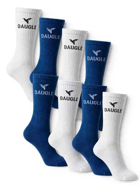 DAUGLE Športne nogavice Daugle Sport Crew Socks Blue White modra bela