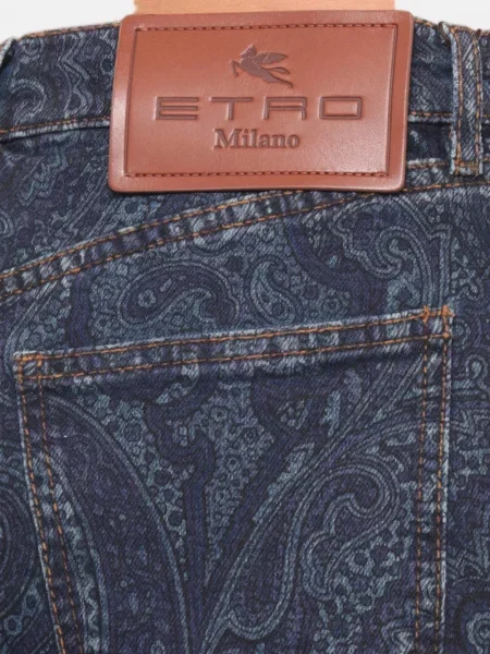 Τζιν Etro με σχέδιο paisley μπλε