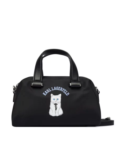 Karl Lagerfeld Válltáska Ikon Choupette világoskék fehér fekete
