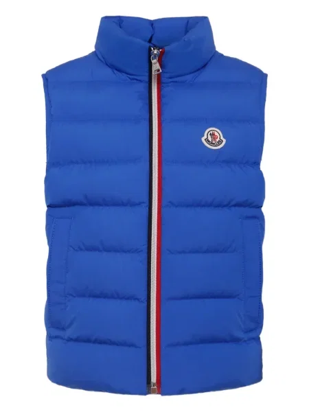 Kamizelka puchowa dziecięca Moncler Enfant niebieska